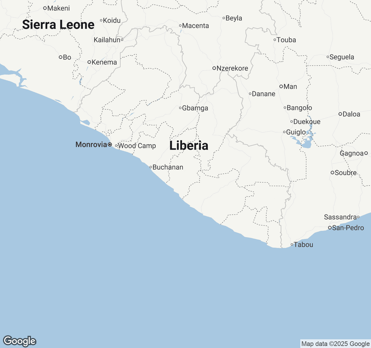 Map of Liberia